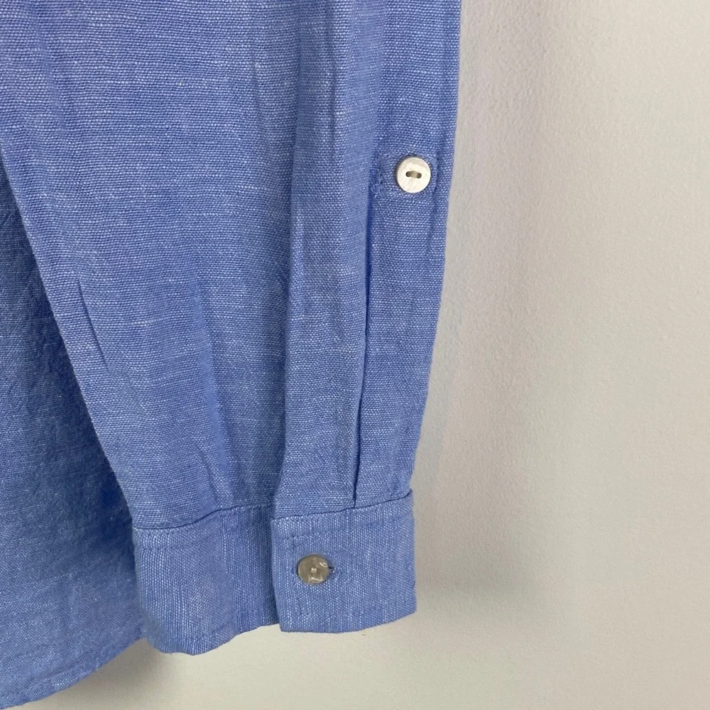 Orvis Women’s Blue Button Front Casual Shirt - Picture 5 of 7